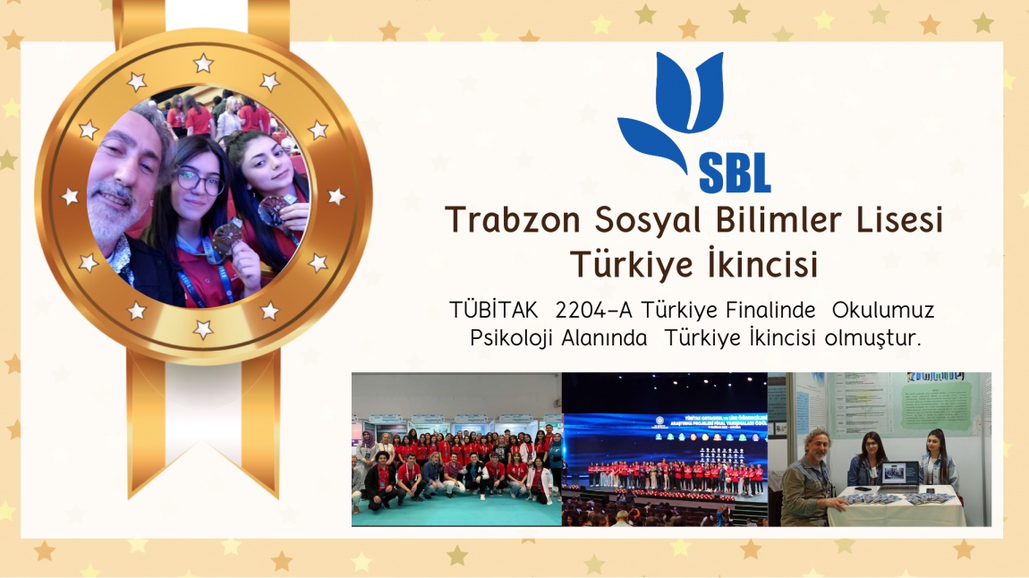 TÜBİTAK  2204-A Türkiye Finalinde  Okulumuz  Psikoloji Alanında  Türkiye İkincisi olmuştur.